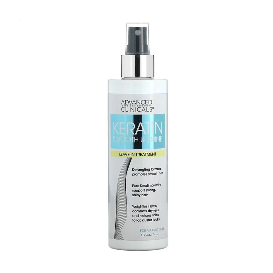 Незмивний спрей для волосся Advanced Clinicals Keratin Smooth &amp; Shine Leave-In Treatment, 237 мл